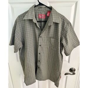 Woodys Retro Lounge Plaid rayon Blend SHORT SLEEVE SHIRT XL Extra large